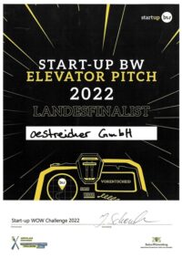 Urkunde Start up BW 2022_oestreicher GmbH